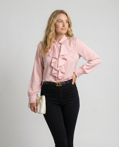 Damen Bluse mit Rüschen Eleganz