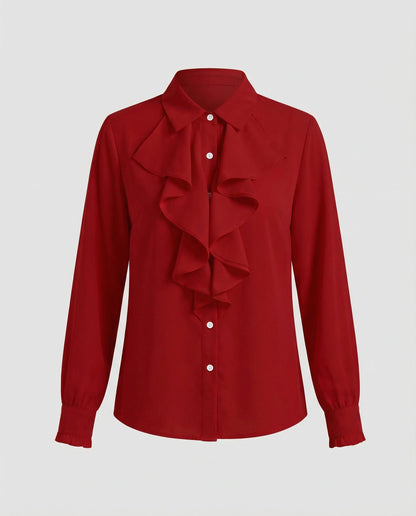 Damen Bluse mit Rüschen Eleganz