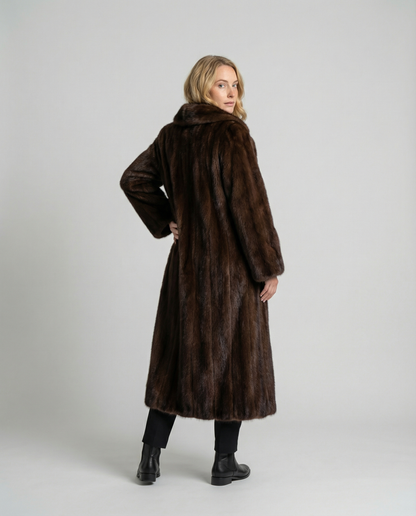Damen Kunstpelzmantel Elegantes Winterdesign