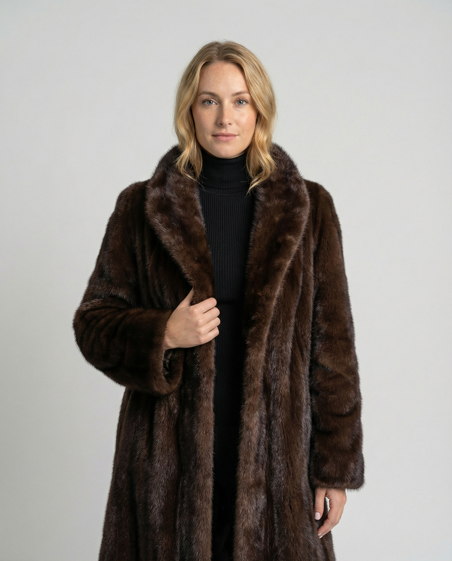Damen Kunstpelzmantel Elegantes Winterdesign