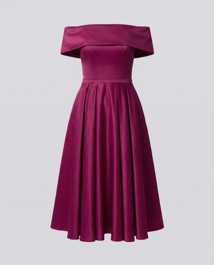 Eveloria Damen Trägerloses Satin-Kleid Partys