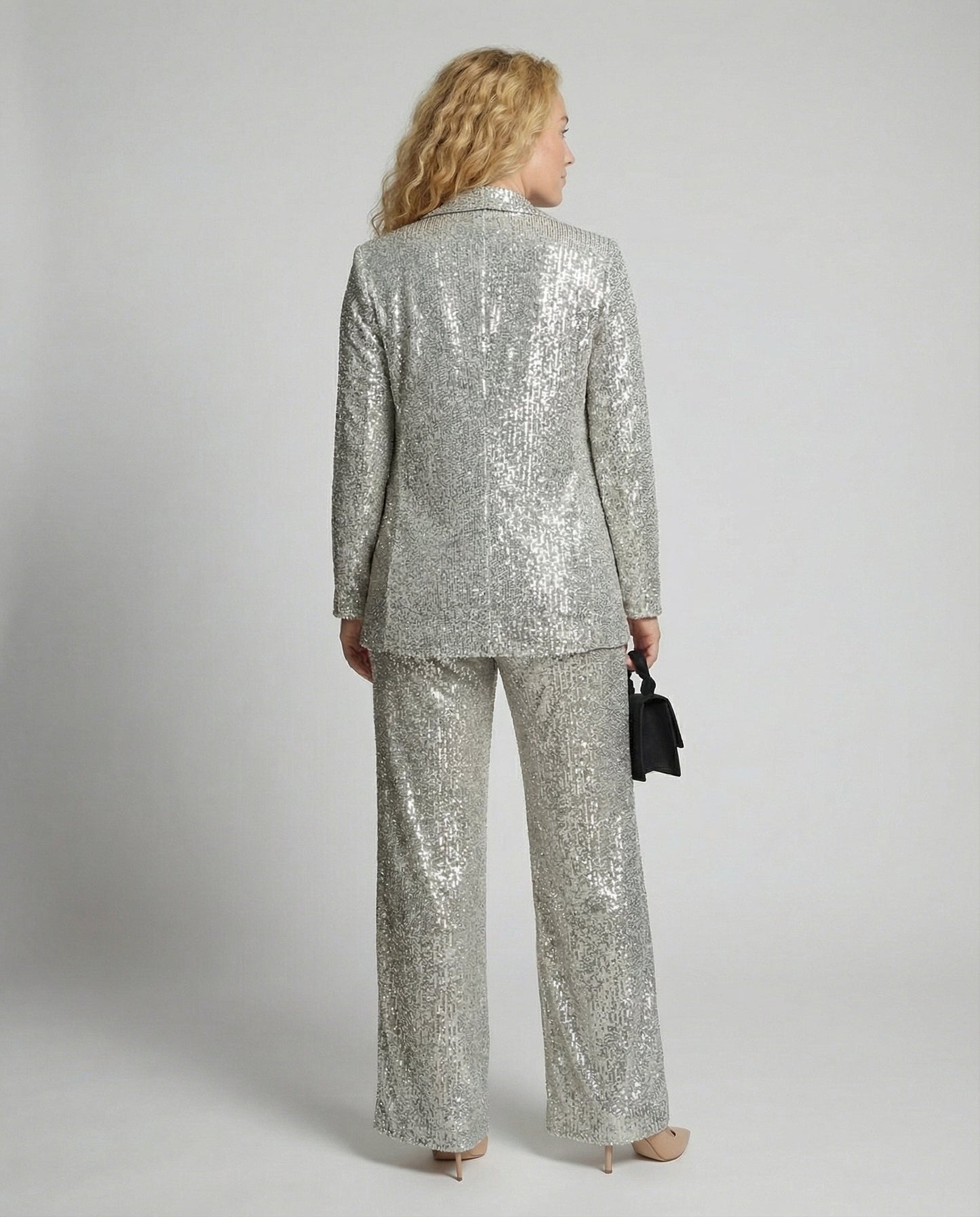 Eleganter Damen Blazeranzug Glitzernd