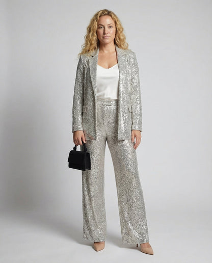 Eleganter Damen Blazeranzug Glitzernd - Eveloria
