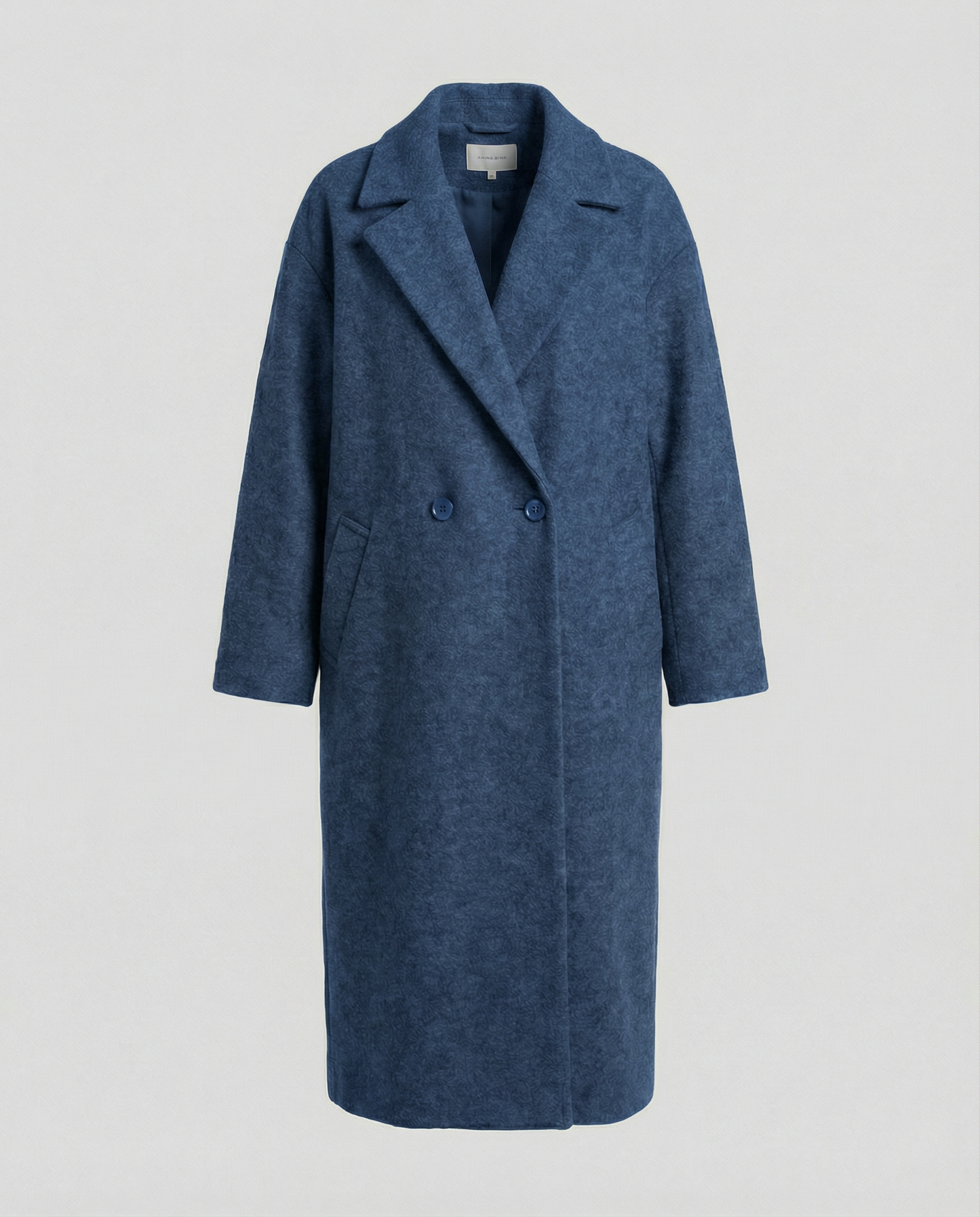 Damen Oversized Wollmantel Elegant Lang