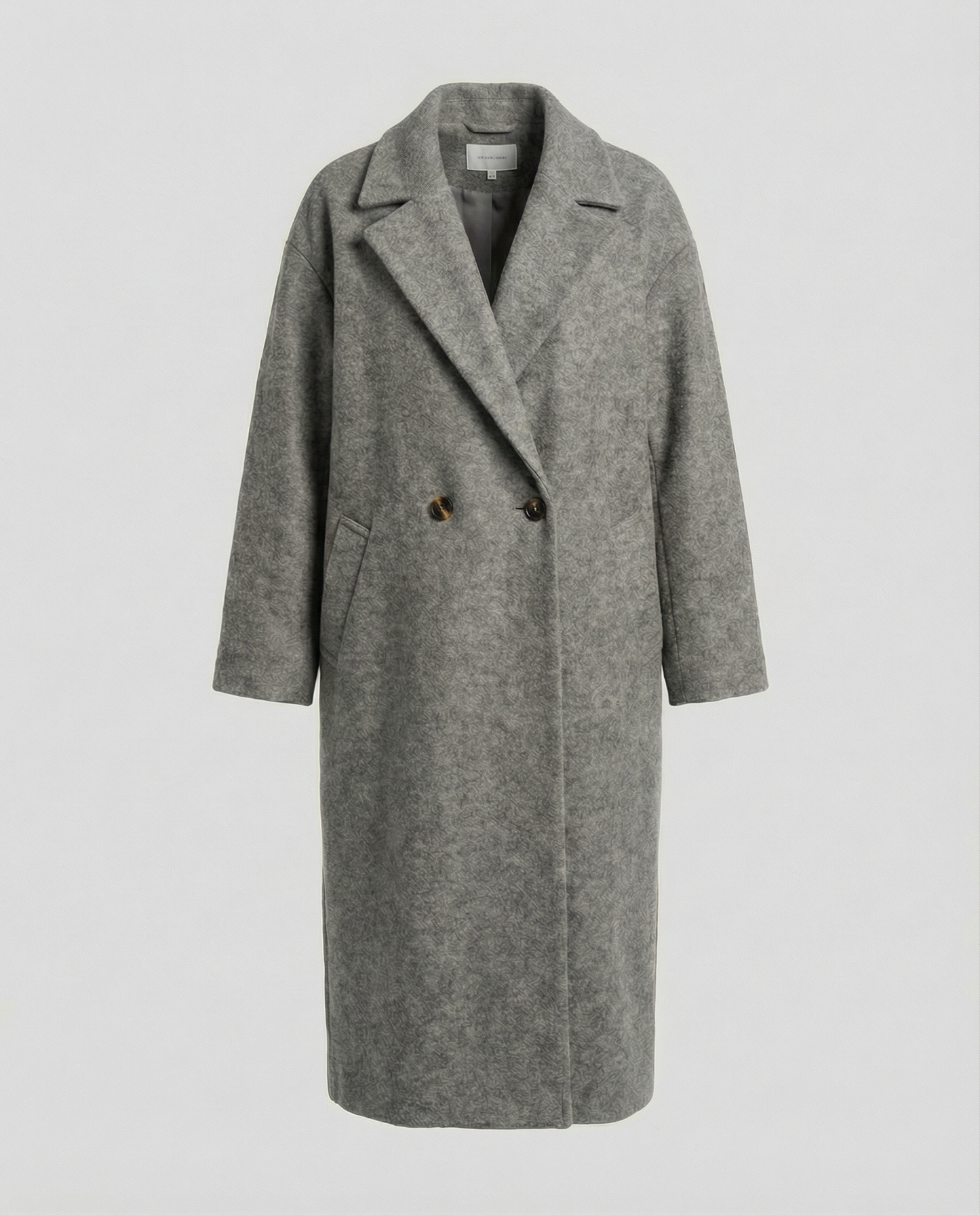 Damen Oversized Wollmantel Elegant Lang