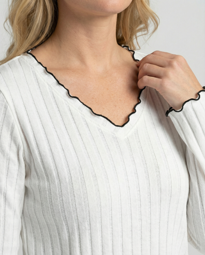 Damen Pyjamas Set mit Rüschen