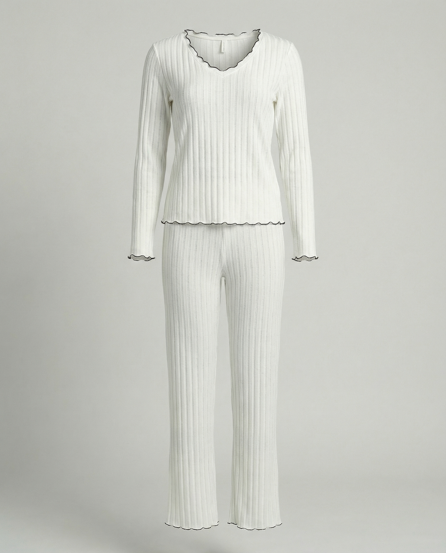 Damen Pyjamas Set mit Rüschen