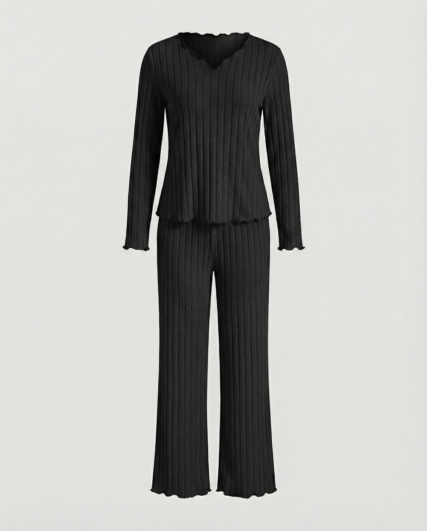 Damen Pyjamas Set mit Rüschen