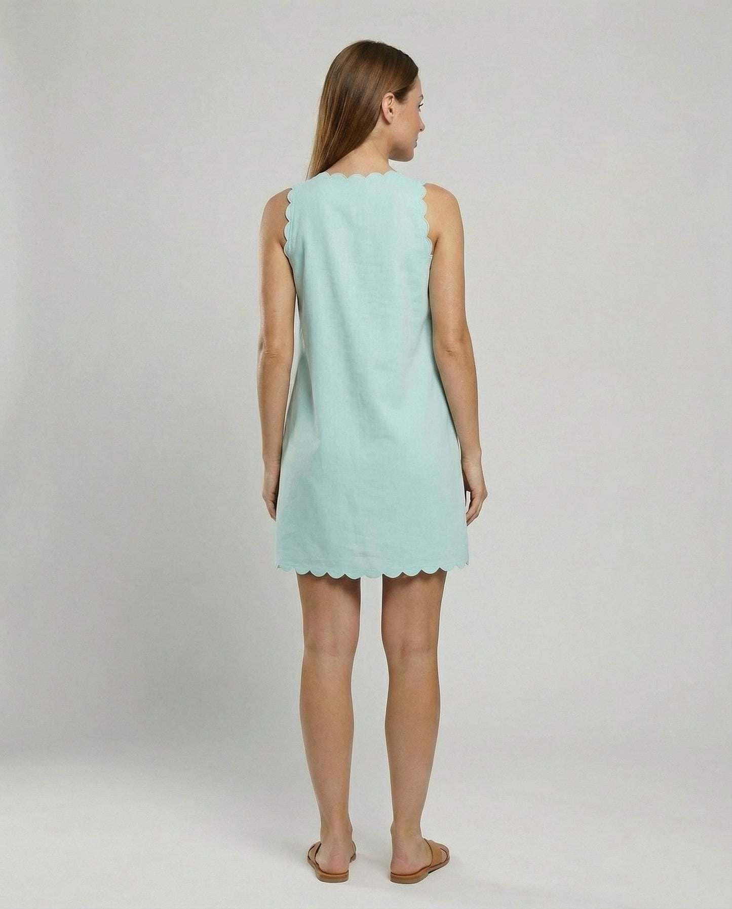 Damen Sommerkleid Leicht Baumwolle Pastellfarben
