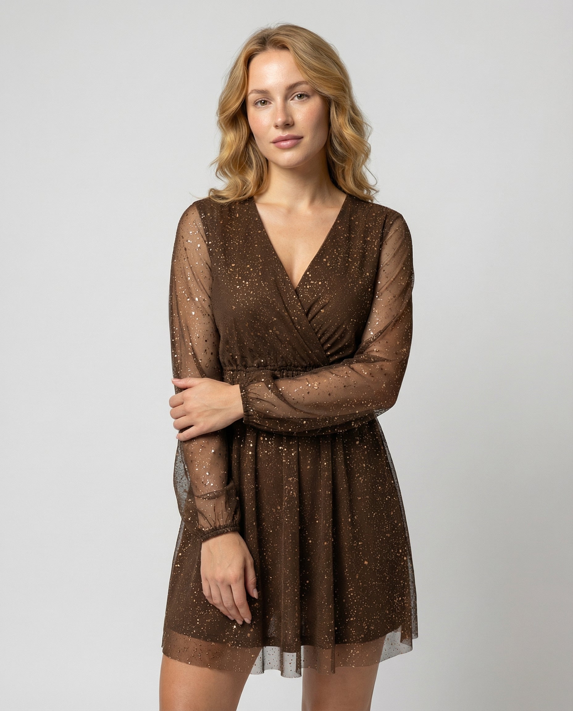 Damen Cocktailkleid Schimmernd - Eveloria