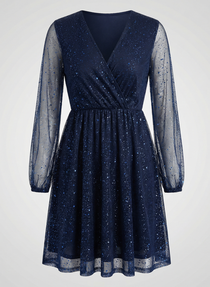Damen Cocktailkleid Schimmernd