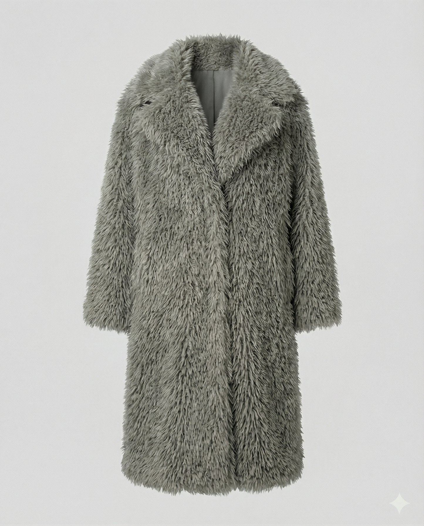 Damen Kunstfellmantel Lang Winter