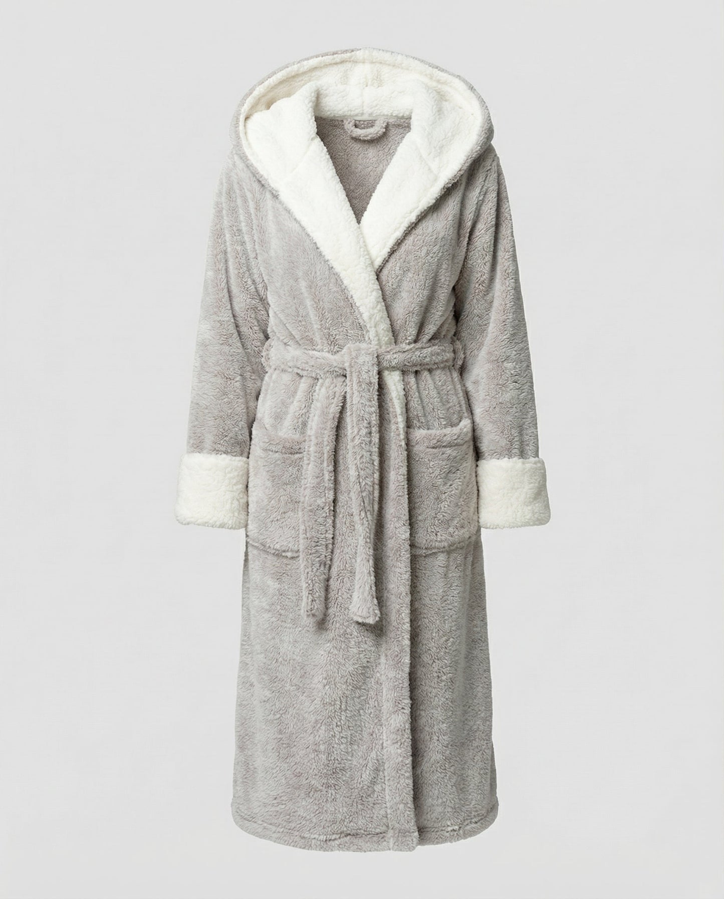 Damen Fleece Morgenmantel Weich
