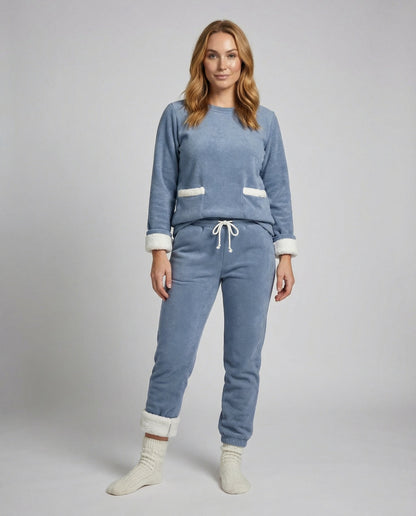 Damen Kuschelanzug Loungeanzug Weich - Eveloria