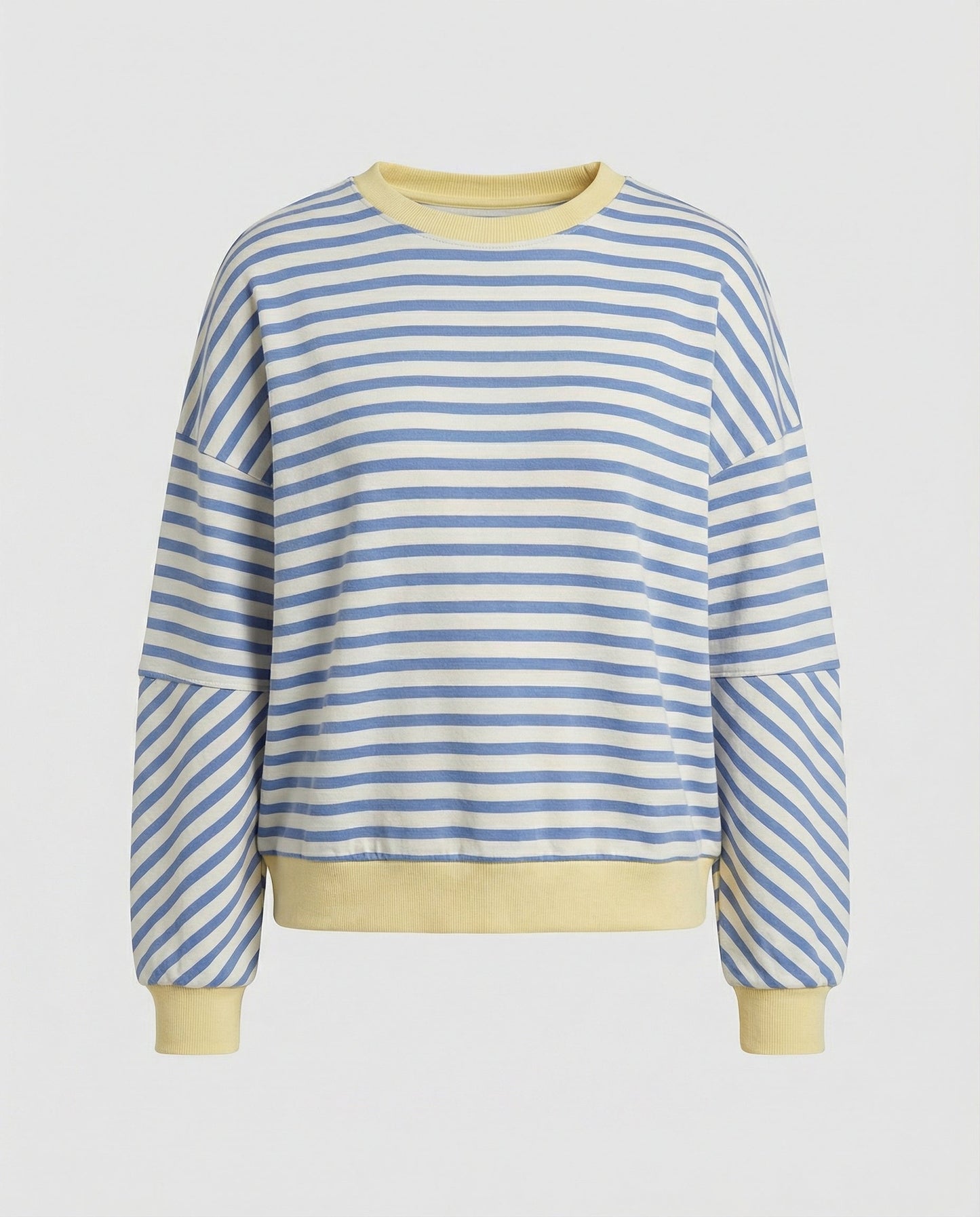 Damen Sweatshirt Gestreift Boxy