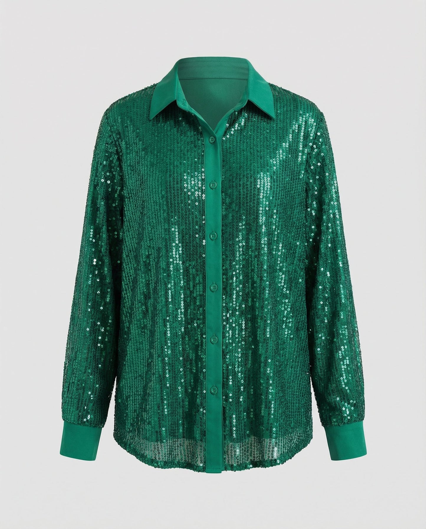 Damen Glitzerbluse Pailletten Oberteil