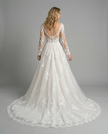 Damen Hochzeitskleid aus Spitze Weiß