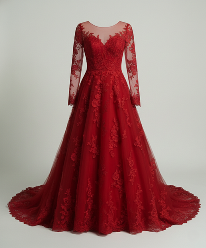 Damen Hochzeitskleid aus Spitze Weiß