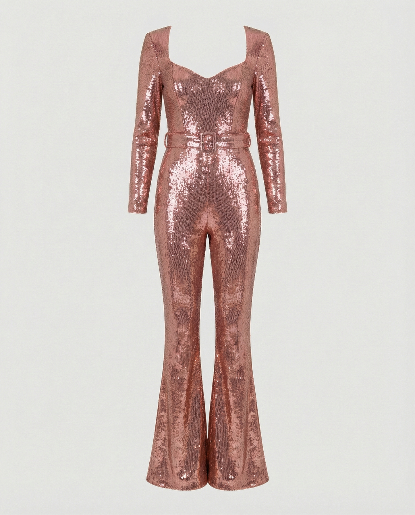 Damen Pailletten Jumpsuit Glitzer Effekt