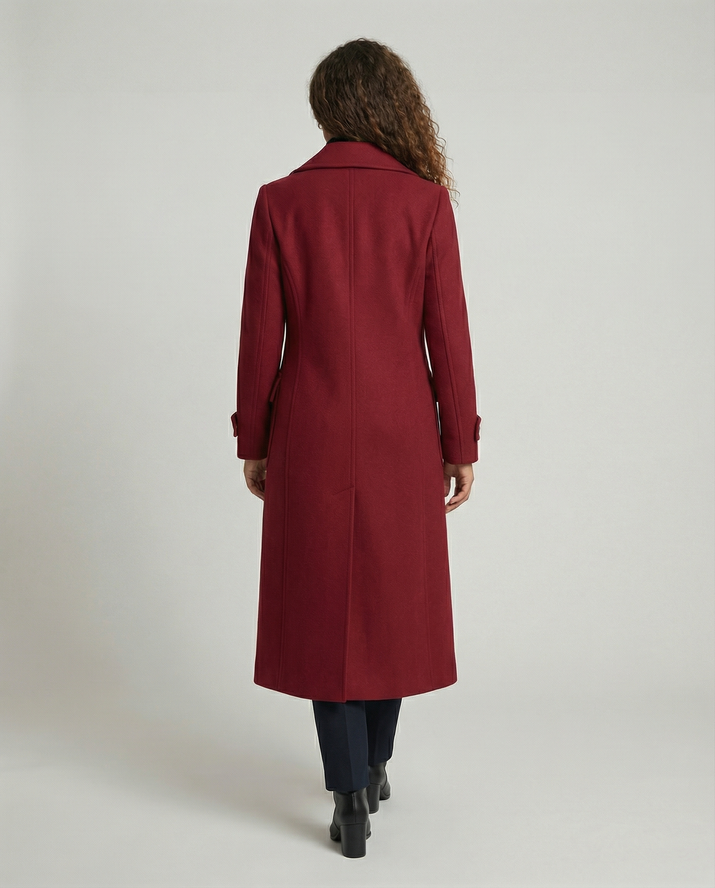 Eleganter Damen Doppelreihiger Wollmantel