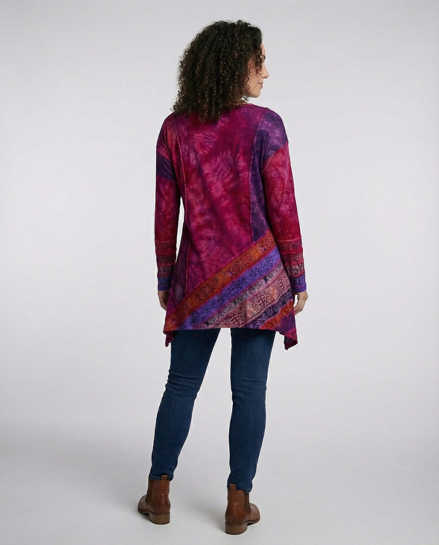 Bunte Damen Tunika aus Baumwolle Vintage Look