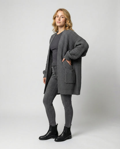 Damen Oversized Strickmantel - Eveloria