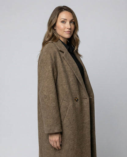 Damen Oversized Wollmantel
