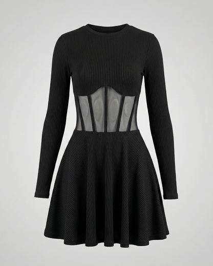 Elegantes Damen Minikleid mit Einsätzen