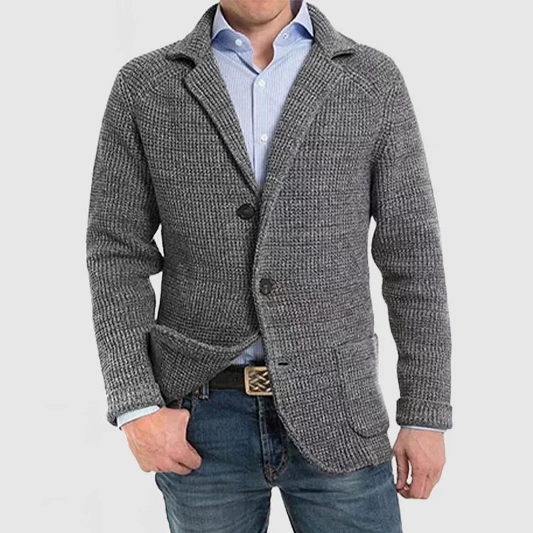 Eveloria Herren Strickblazer 2-Knopf