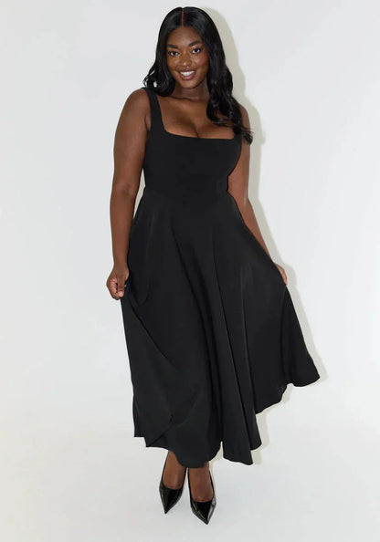 Damen Festliches Midi-Kleid Elegant