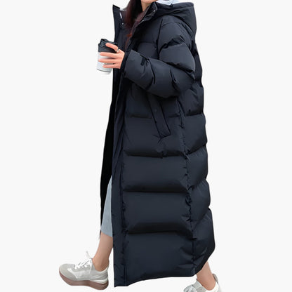 Damen Wintermantel Lang Kapuzenpuffer