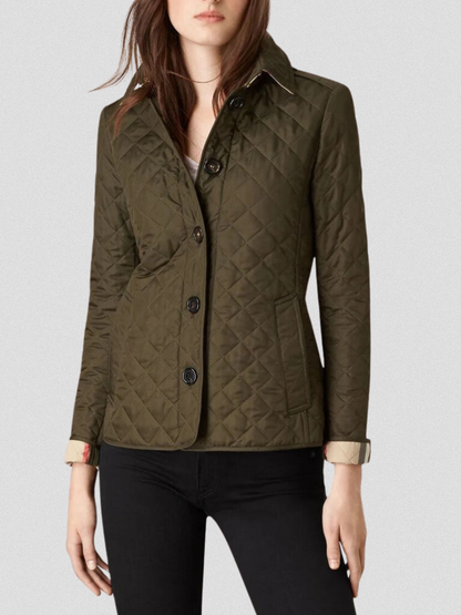 Damen Übergangsjacke Steppstoff Mit Taillenriegel Figurschmeichelnd