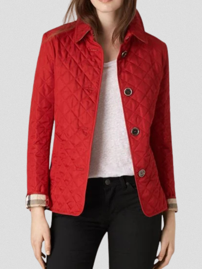 Damen Übergangsjacke Steppstoff Mit Taillenriegel Figurschmeichelnd