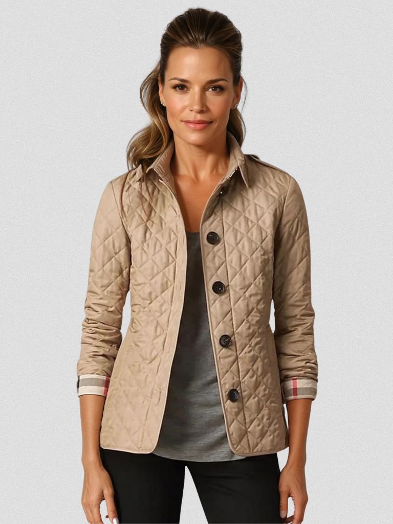 Damen Übergangsjacke Steppstoff Mit Taillenriegel Figurschmeichelnd