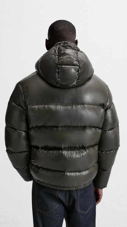 Herren Daunenjacke Kapuze Leicht Warm