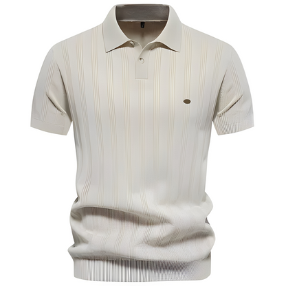 Herren Polo-Shirt Atmungsaktives Baumwoll-Polo Weiß - Eveloria