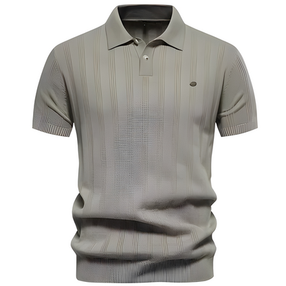 Herren Polo-Shirt Atmungsaktives Baumwoll-Polo Weiß