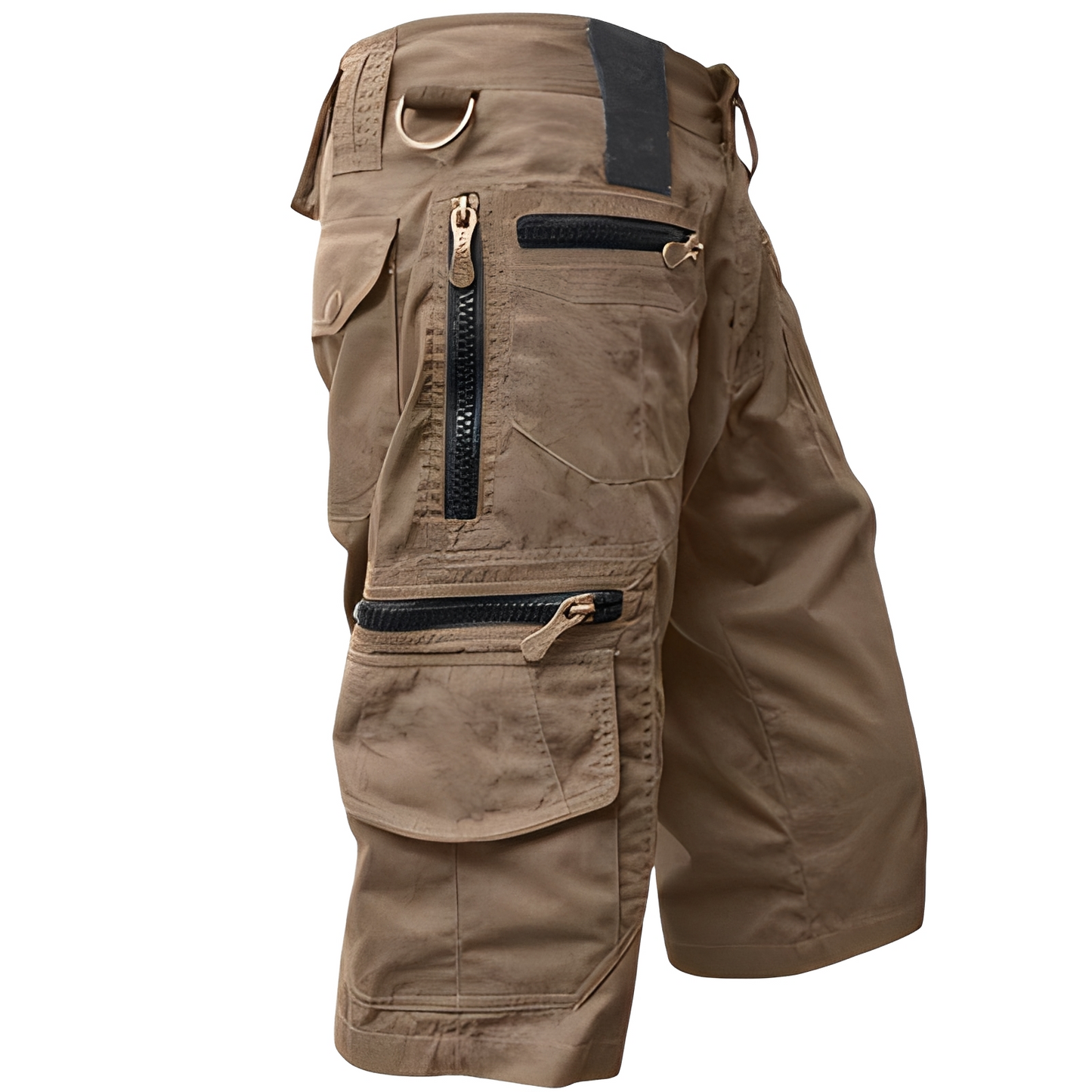 Herren Cargo Shorts Leicht Baumwolle Beige