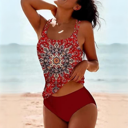Damen Tankini 2-Teiliges Badeanzug Set