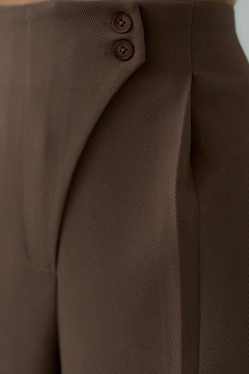 Damen Baggyhose Hochtailliert Weitbein