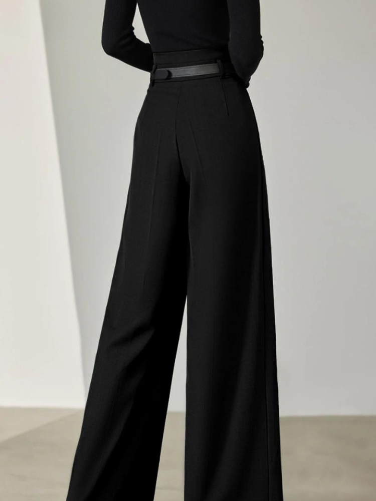 Damenweite Hose Hochgeschnittene Bein Hose aus Stretch