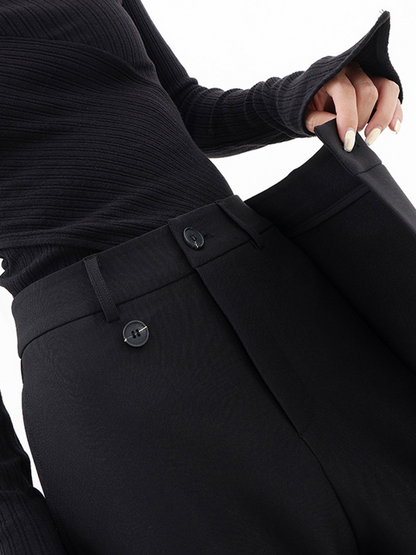Damen Weite Hose Hohe Taille Bequem Elegant
