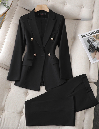 Eveloria Damen Business-Anzug Blazer Hose