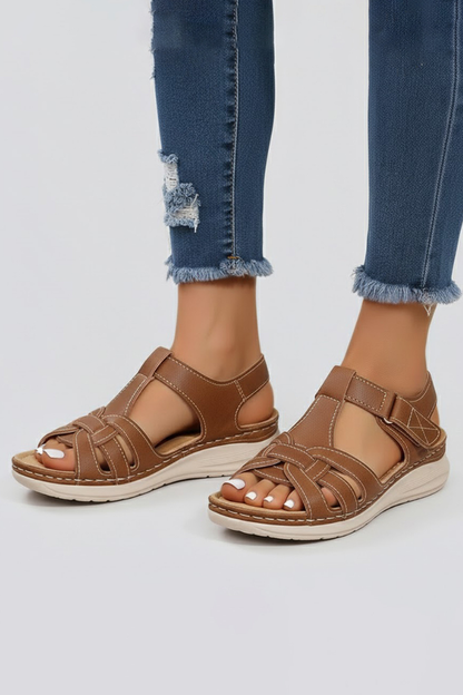 Damen Riemchensandalen Offene Spitze