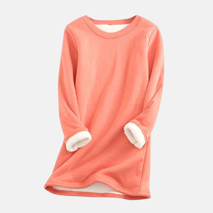 Damen Sweatshirt Strick Lockere Passform Rundhalsausschnitt