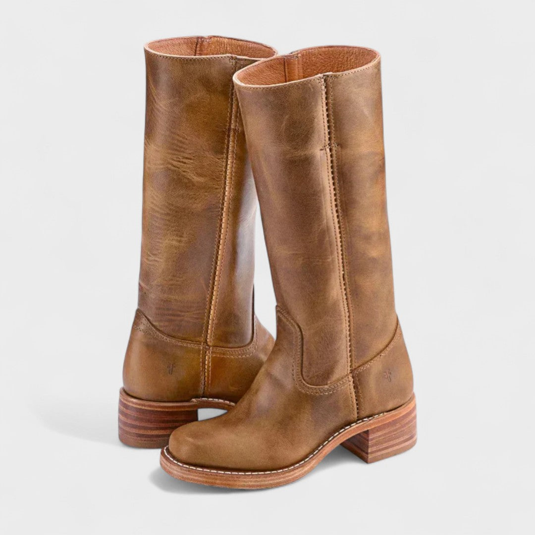 Damen Cowboy Stiefeletten Plateau