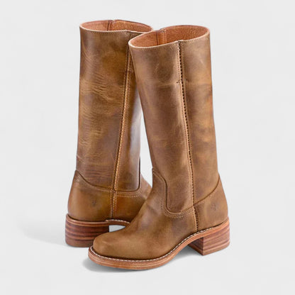 Damen Cowboy Stiefeletten Plateau