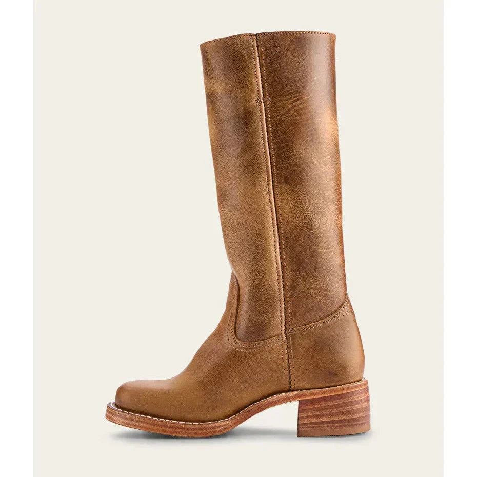 Damen Stiefel Eckspitze Hoher Schaft Stabiler Absatz