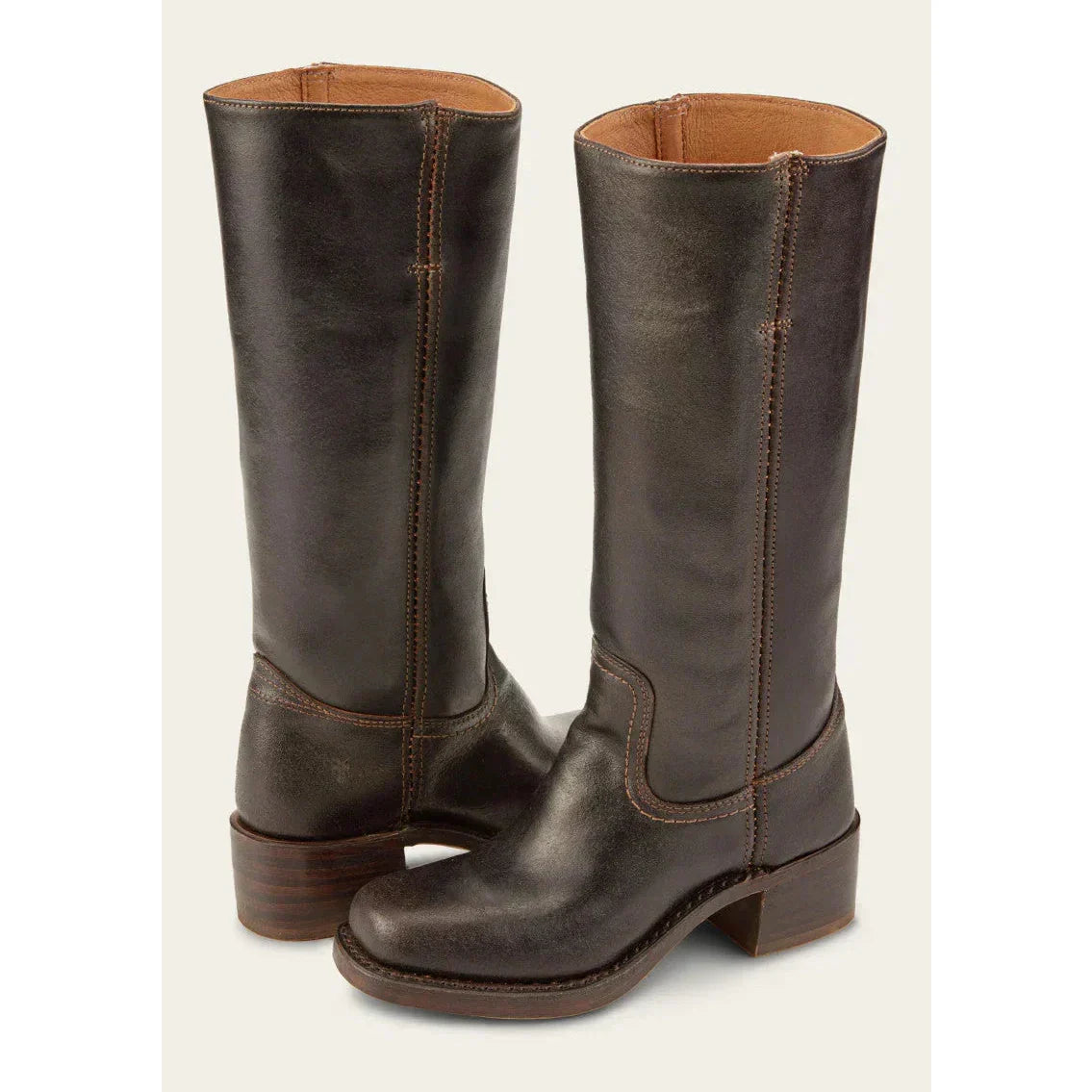 Damen Stiefel Eckspitze Hoher Schaft Stabiler Absatz