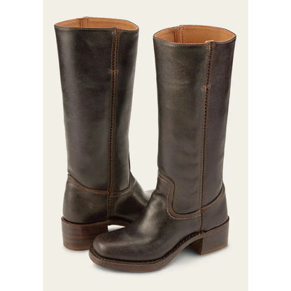 Damen Stiefel Eckspitze Hoher Schaft Stabiler Absatz